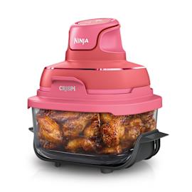 Ninja CRISPi 4-in-1 Portable Small Glass Air Fryer &ndash; Cherry Crush FN101UKDR product photo Side New M