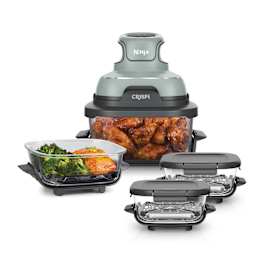 Ninja CRISPi 4-in-1 Portable Glass Air Fryer Meal Prep Set - Sage product photo Side New M
