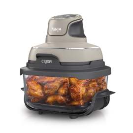 Ninja CRISPi 4-in-1 Portable Glass Air Fryer - Stone  FN101UKST product photo Side New M