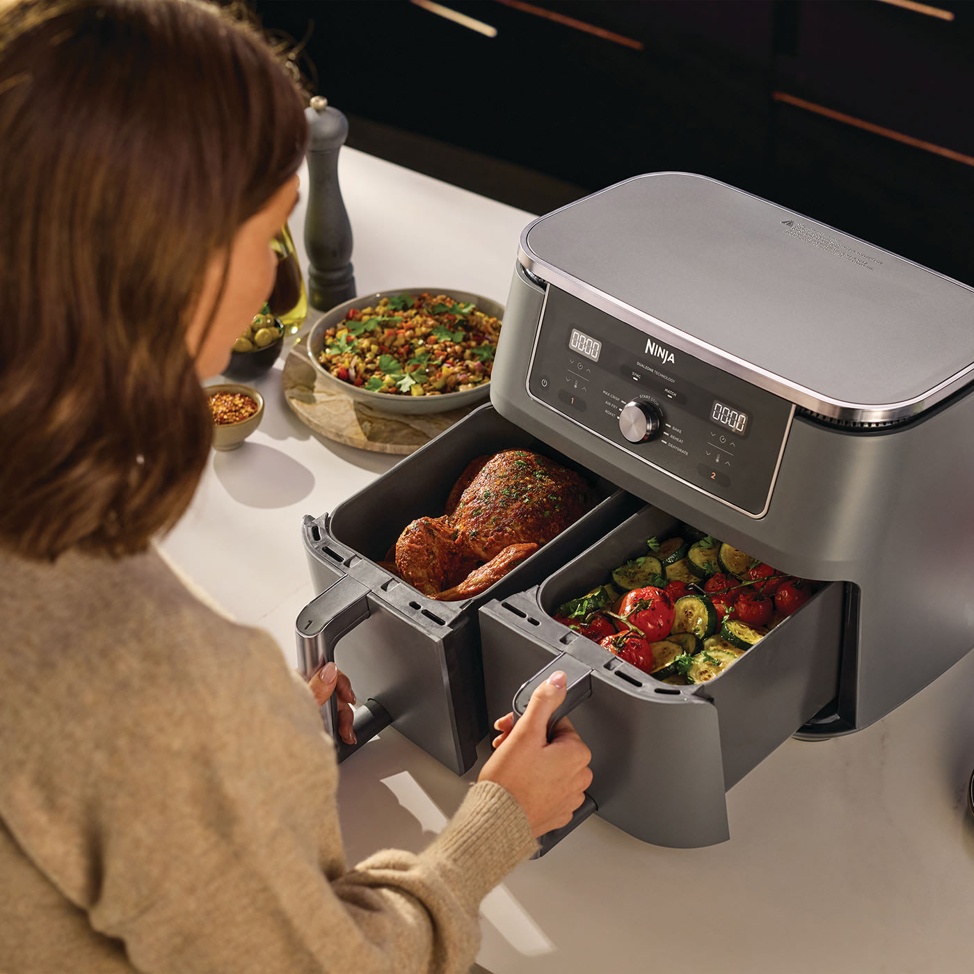 2 independent cooking zones