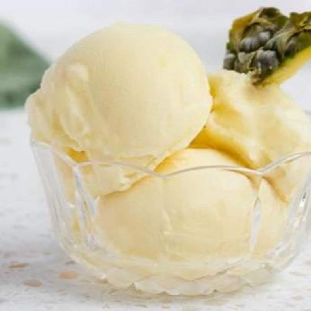 Bowl of Easy Pineapple Sorbet